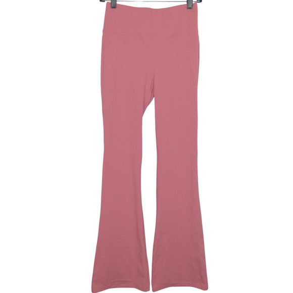 Halara Pink High Waist Back Pocket Active Yoga Flare Leggings SMALL TALL - Picture 2 of 6